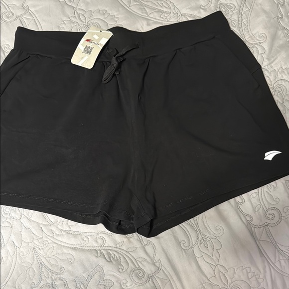Black Athletic Shorts with Elastic Waistband - Picture 1 of 2